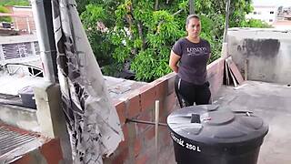 장면#3 동영상을 위해: I stumble upon my stepsister on the rooftop engagi...