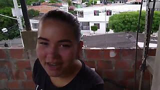 장면#6 동영상을 위해: I stumble upon my stepsister on the rooftop engagi...